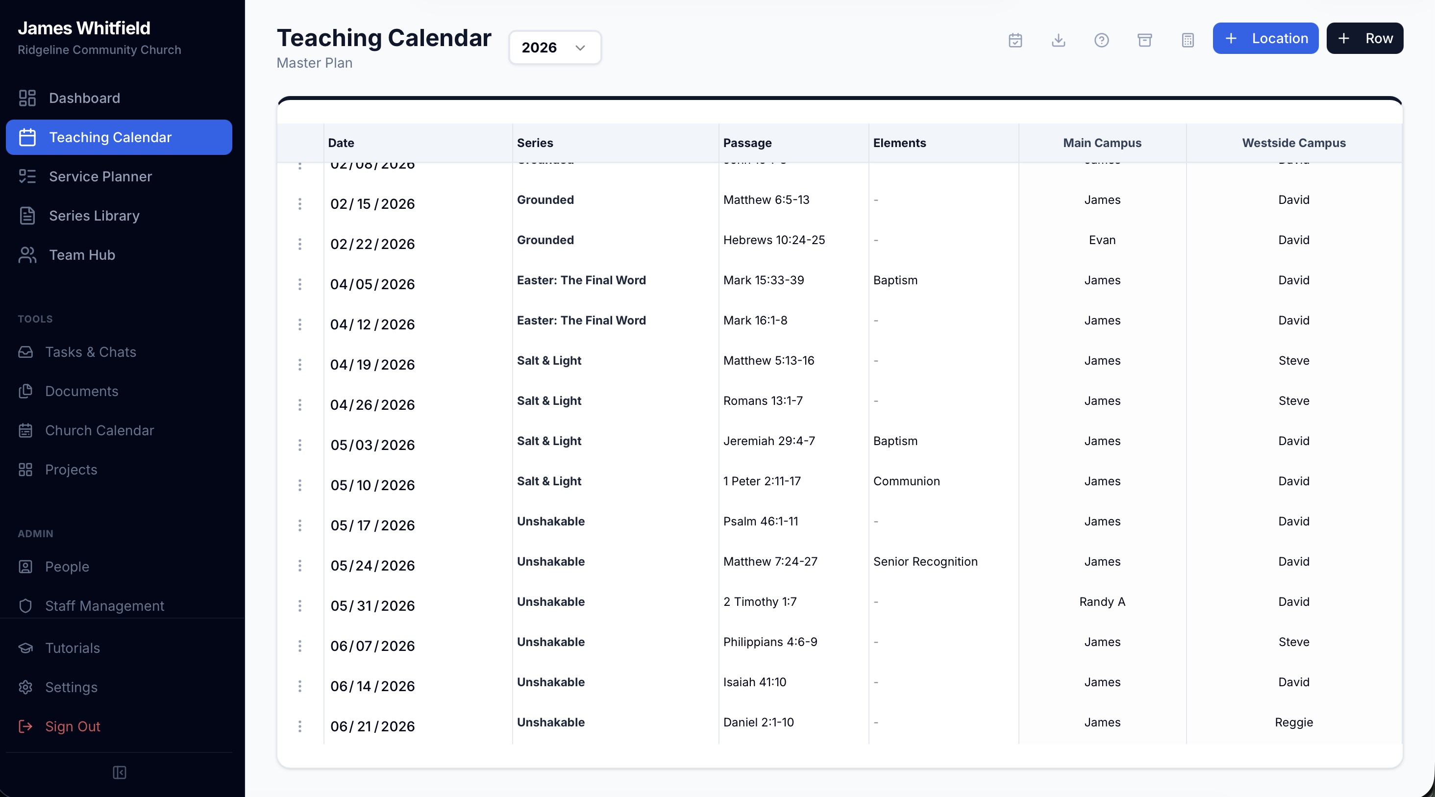 Jethro Teaching Calendar — Plan your entire year in one view